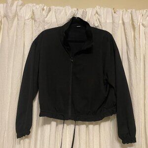Old Navy Stretch Tech Loose Cropped Jacket Black Size Medium